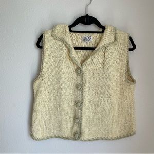 Vintage Knit Sweater with Sailor Collar